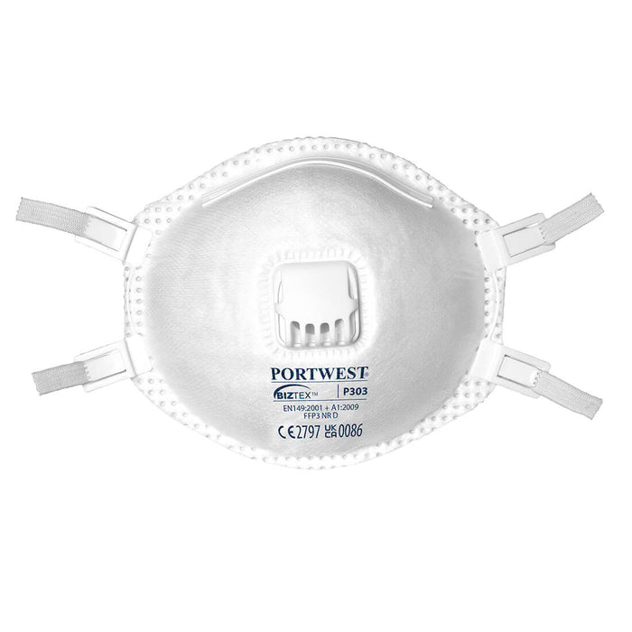 FFP3 Valved Dolomite Respirator (Pk10) - P303WHR