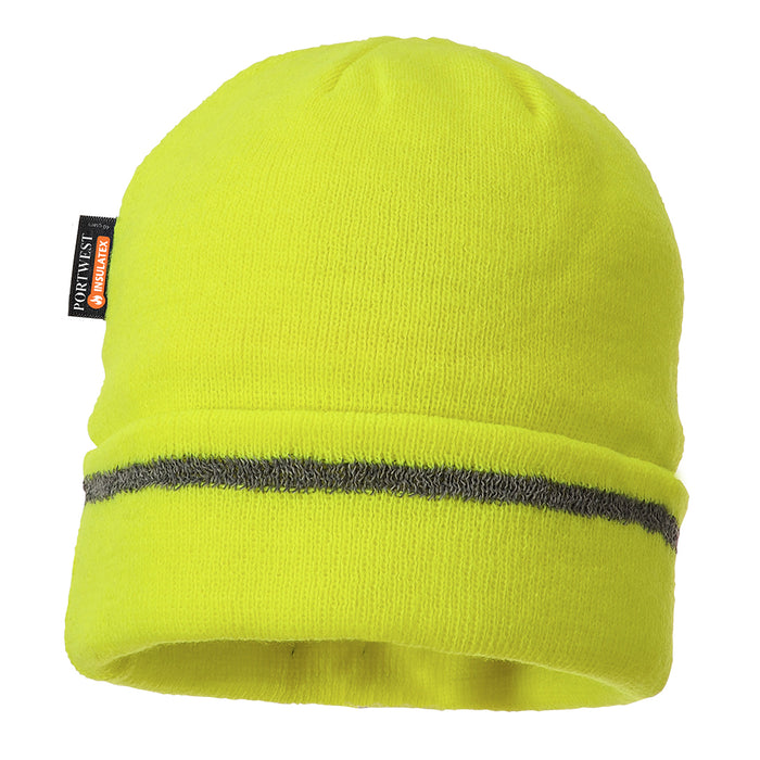 Reflective Trim Knit Hat Insulatex Lined - B023YER