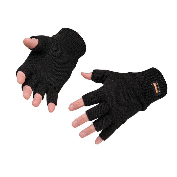 Insulated Fingerless Knit Glove - GL14BKR