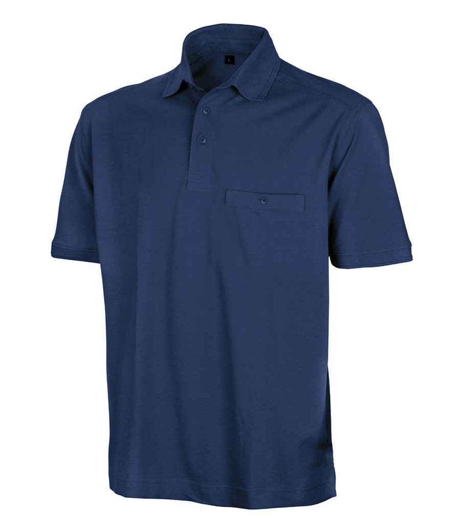 Result Work-Guard Apex Pocket PiquÃ© Polo Shirt | Navy - RS312-NAV ...